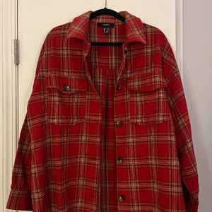 Forever 21 Red Flannel Shacket